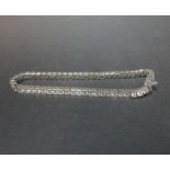 Hallmarked silver tennis bracelet made famous by Chris Every at Wimbledon. 12g