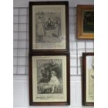 4x framed early advertising pictures