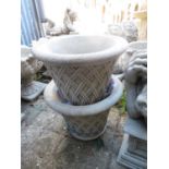 Pair of concrete planters