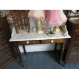 Marble topped washstand