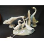 1 Neo ducks, 1 Lladro goose and 1 other goose figures