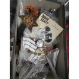 Large box of costume and silver jewellery