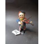 Schuco German clockwork violin playing clown