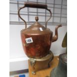 Copper kettle and stand