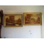 2x large oil paintings