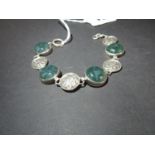 Scottish silver and agate bracelet