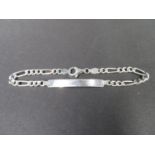 Silver identity bracelet. Weight 5g