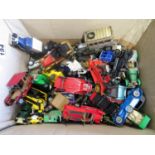 Box of 1970's and 1980's Matchbox vintage cars