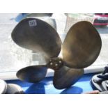 Large four spined 40kilo ship's propellor