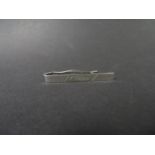 Silver tie slide hallmarked Birmingham 1985. Weight 4g