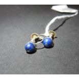 Silver and lapiz lazuli earrings