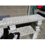 Cast concrete straight bench