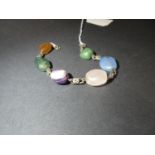 Scottish silver and agate bracelet