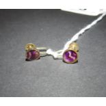 9ct and agate clip on earrings