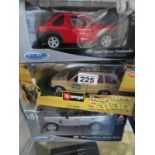 3x Burago large boxed vehicles