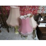 3x marble lamps