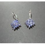 Tanzanite and silver earrings