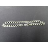 Gents silver curb link bracelet, fully hallmarked. Weight 10g