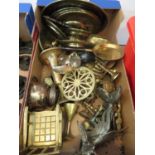 Box of brassware