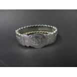 Victorian silver moon bangle, fully hallmarked Birmingham 1886. Please not has been repaired at some