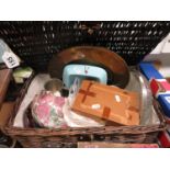 Picnic basket containing misc