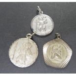 Job lot of 3x St. Christoper medallions