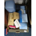 Box containing boxed Wedgewood ware and Willow Tree ware - all boxed