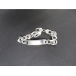 Gentleman's solid silver identity bracelet 8.5" 43 grams