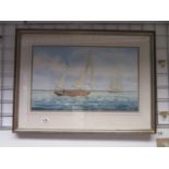 Original 2' x 16" Colin M Baxter maritime watercolour