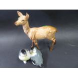 Beswick deer and Royal Copenhagen birds