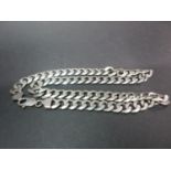 Heavy 2oz solid silver curb link necklace fully hallmarked 62 grams