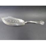 Fully HM Georgian Sheffield silver fish slice 233 grams