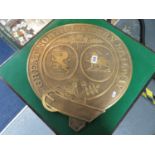 Large brass 22" x 20" Great North Eastern Railway engine plate