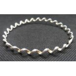 silver wavy bangle 12.37 grams