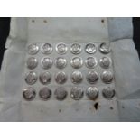 24x Armorial silver buttons