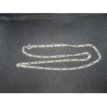 Silver 17" half Figaro long link chain 7.5g