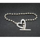 Gucci bracelet heart bar clasp