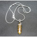 Tiger's eye pendant 925 chain