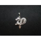 Silver dragon pendant 6.6g