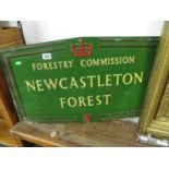 Metal Forestry Commission sign