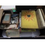 Box of Rupert Annuals and other games and misc pieces