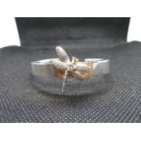 Silver dragonfly bangle