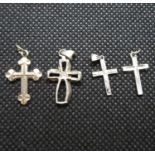 Set of four crosses, 1g, .5g, 1g and .5g