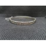 Vintage silver bangle with tension fastener HM Birmingham 1986 11g