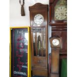 7' Westminster chimes 3 weight Grandfather clock - fully working chain driven with silver plaque