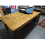 6' x 3' pine kitchen table with drawer