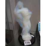 Pearl opalescent 8" naked figure on plinth