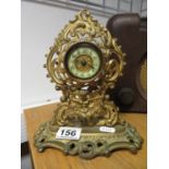 Ormolou mantle clock 10" high working