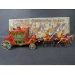 Tin plate Queens Coronation Carriage and Horses in mint condition with box