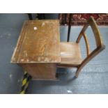 Nice wooden child's desk with chair